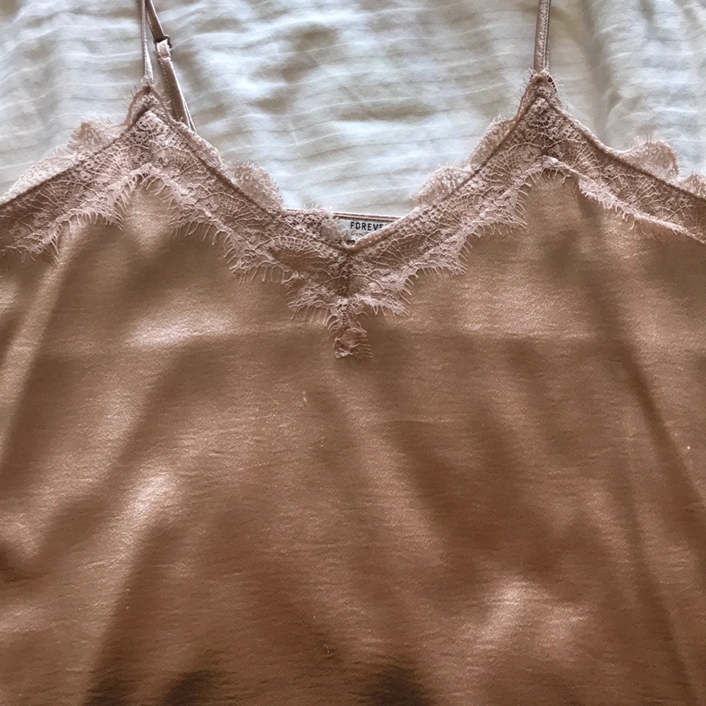 Lace silk cami